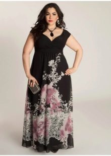 Evening brown sundress for full