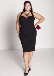 Evening sheath dress for full