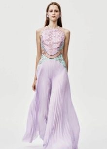 Evening dress of gentle lilac color