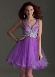 Lush short evening lilac dress