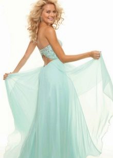 Mint evening dress for blonde