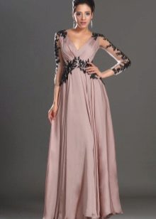Evening dress with lace for pregnant women
