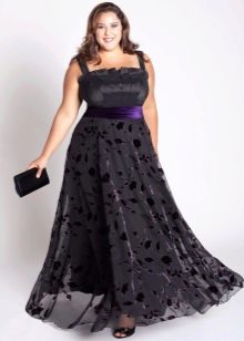 Empire evening dress for full