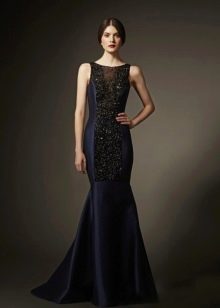 Black mermaid evening dress
