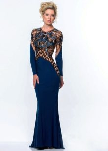 Evening dress with lace