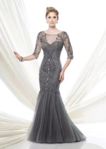 Gray dress for mature women evening
