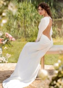 Backless Satin Wedding Dress