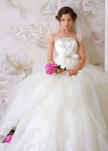 Wedding dress with satin top