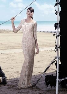 Evening dress cream color