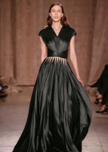 Black Closed Satin Dress