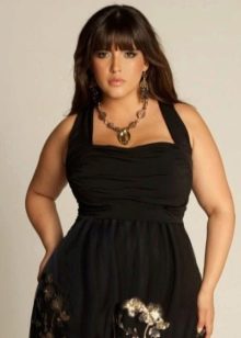 Decorations for an evening black dress for full