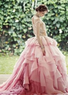 Pink wedding dress