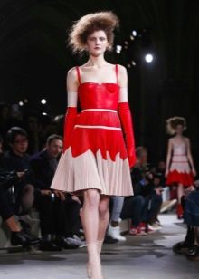 Evening dress by Alexander Mcqueen white and red