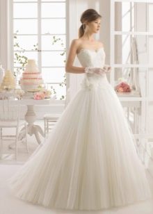Robe de mariée trapèze en mousseline de soie