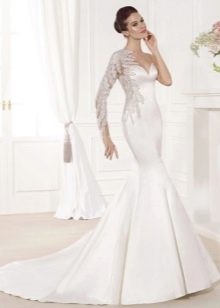 Robe de mariée sirène à manches
