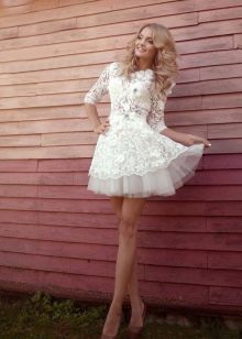 Robe de mariée courte style baby dol
