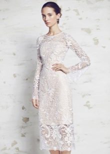 Straight lace midi dress