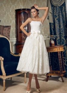 Lace Midi Wedding Dress