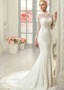 Long Sleeves Lace Mermaid Wedding Dress