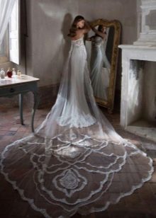 Wedding dress with lace train from Tarik Ediz