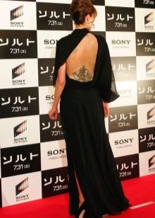 Light evening dress with a bare back
