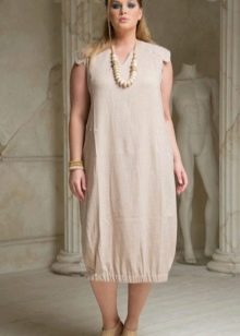 Evening dress for plump cotton