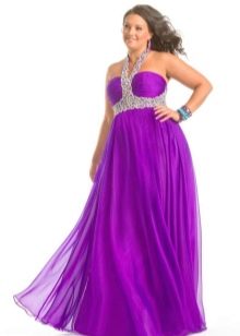 Evening dress with embellished straps