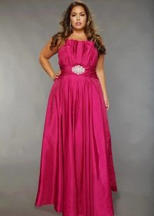 Elegant red evening dress for fat red