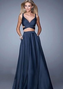 Evening dress with separate bodice