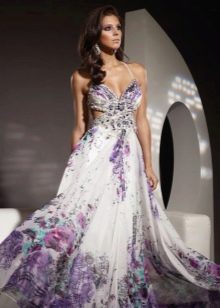 Inexpensive chiffon evening dress