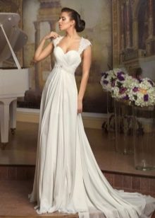 Empire wedding dress with wide straps