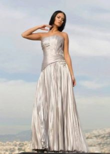 Evening dress with split corset