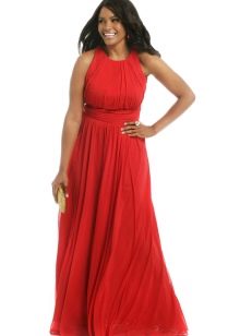 Evening red dress for a wedding for the full