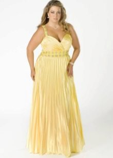 Yellow sundress for overweight for a wedding