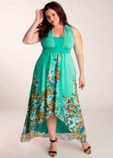Evening dress mint for overweight for a wedding