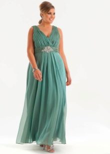 Empire evening dress for a wedding for the full