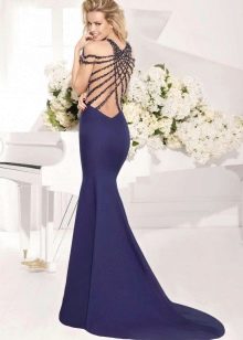Evening dress with open back Tarik Ediz to the floor
