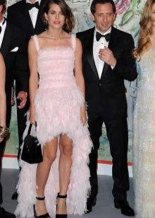 Asymmetric evening dress by Charlotte Casiraghi