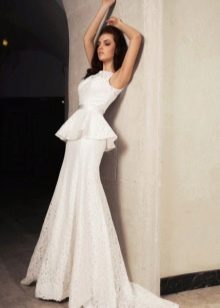 Wedding dress with peplum from the Crystal Desing 2014 collection