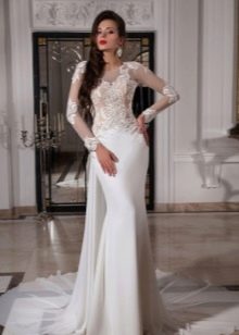 Mermaid wedding dress with lace