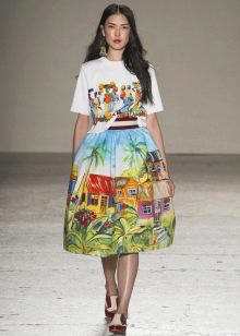 Summer printed evening dress