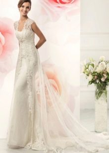 Wedding dress with a train from the BRILLIANCE collection by Naviblue Bridal