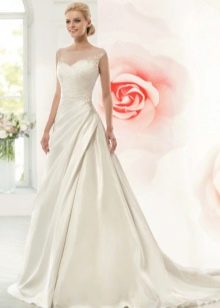 Draped A-Line Wedding Dress