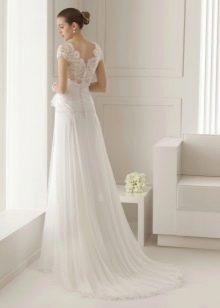 Wedding dress with lace back