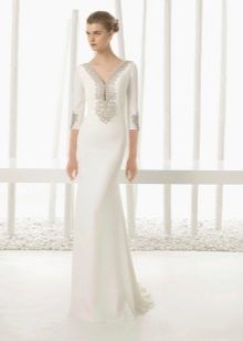 Closed wedding dress 2016 with decor