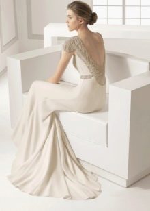 Wedding dress 2016 with decor at the back