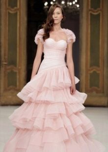 Wedding dress pale pink lush