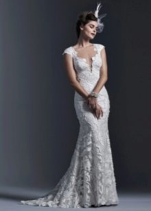 Retro lace wedding dress