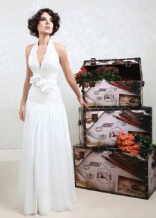Wedding dress with a deep neckline from the Floral Extravaganza collection