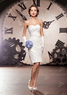 Bridal Collection 2014 Short Wedding Dress with Draping